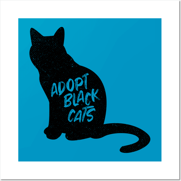 Adopt Black Cats Wall Art by Commykaze